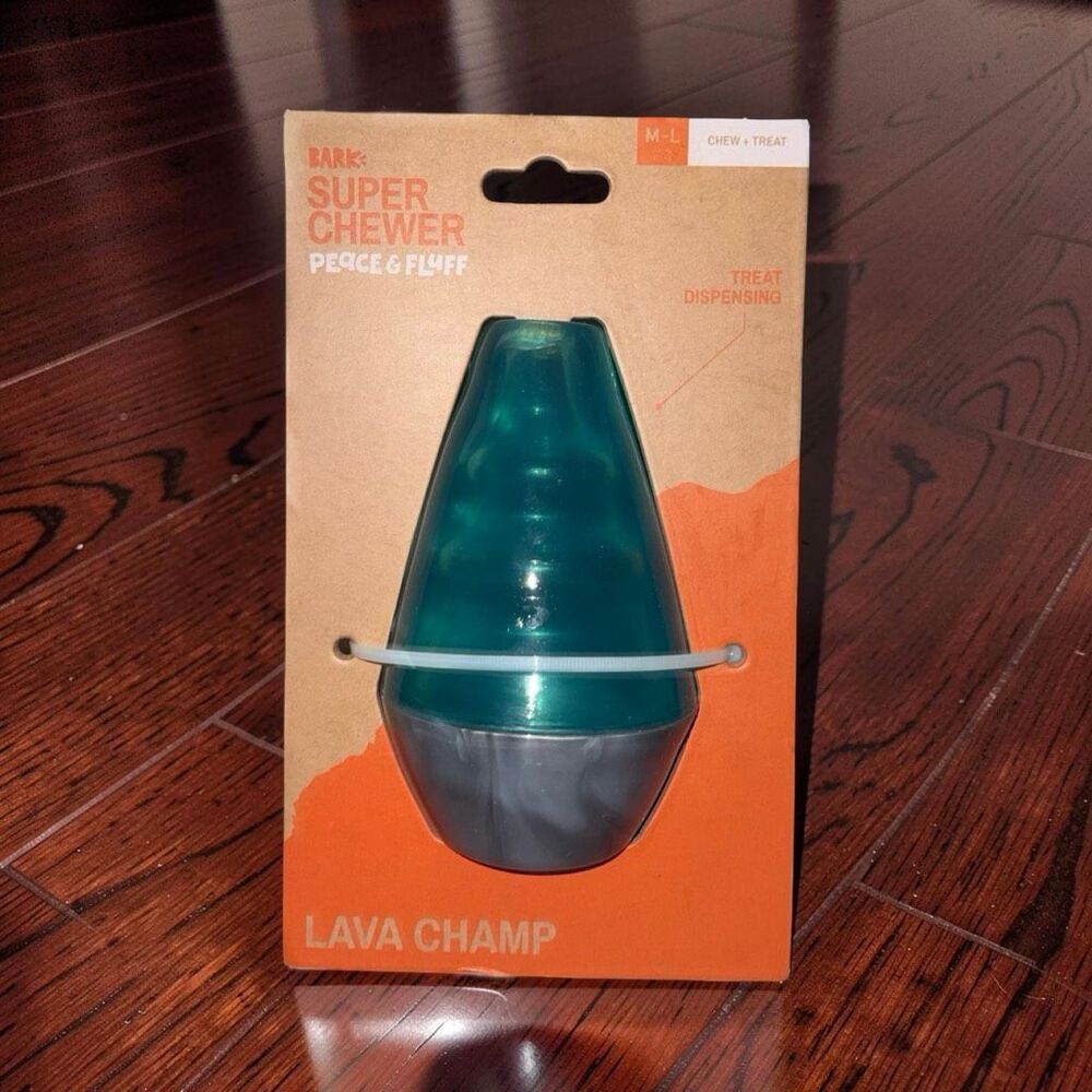 Bark Box Blue Lava Champ Tough Treat Dispensing Dog Chew Toy M/L